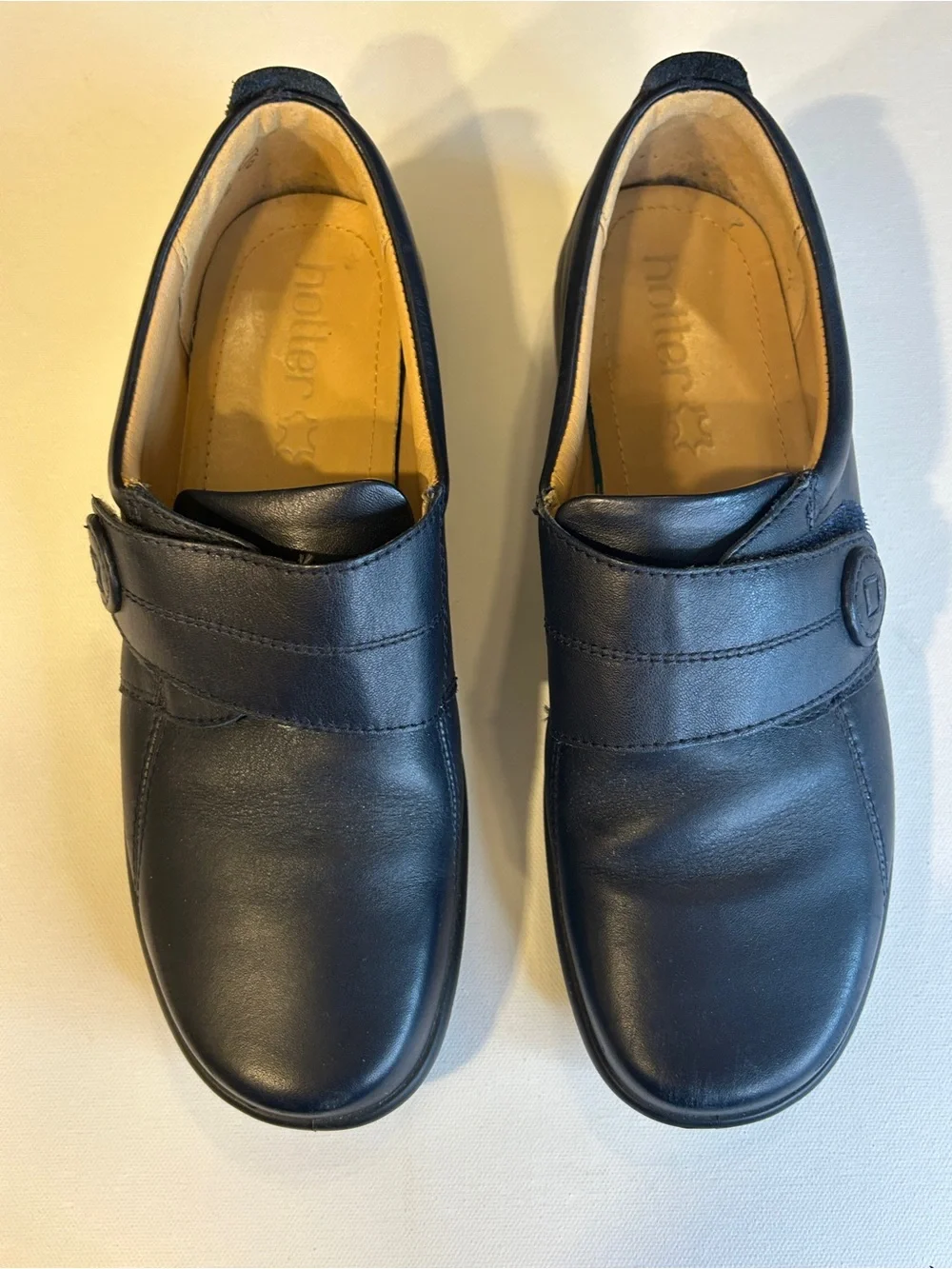 Hotter Sugar Navy Blue Leather Mary Jane Comfort Shoes Women’s US 9.5 EU 41.5‎